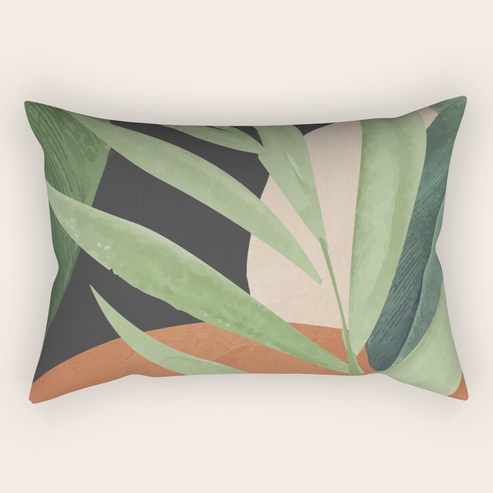 Tropical Leaves 6 Rectangular Pillow Gallery Image 1