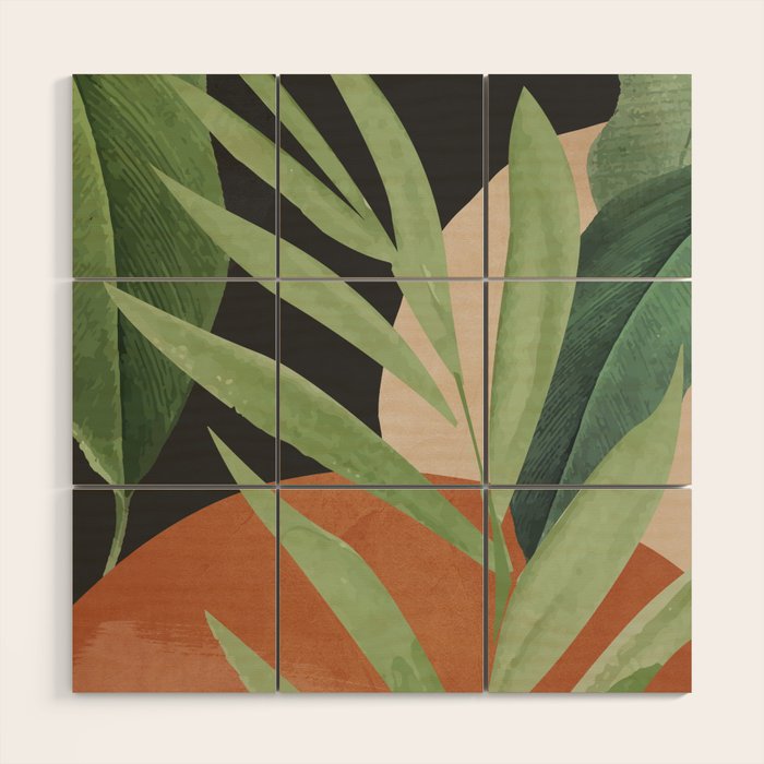 Tropical Leaves 6 Wood Wall Art Gallery Image 1