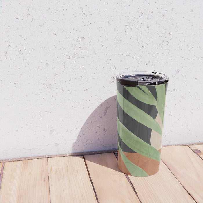 Tropical Leaves 6 Travel Mug Gallery Image 4