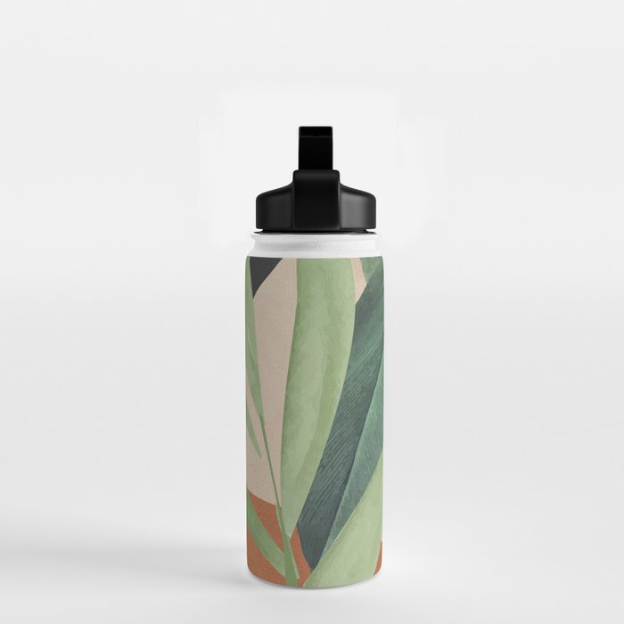 Tropical Leaves 6 Water Bottle Gallery Image 2