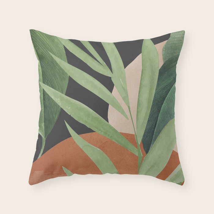 Tropical Leaves 6 Throw Pillow Gallery Image 6