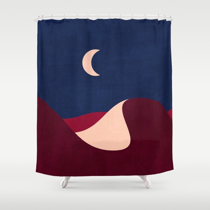 LANDSHAPES - Desert - night Shower Curtain Gallery Image 1
