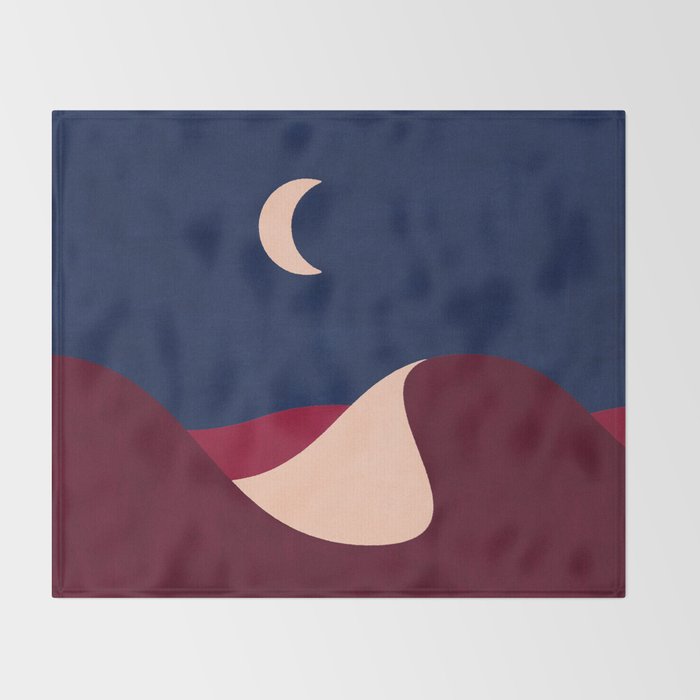 LANDSHAPES - Desert - night Throw Blanket Gallery Image 2