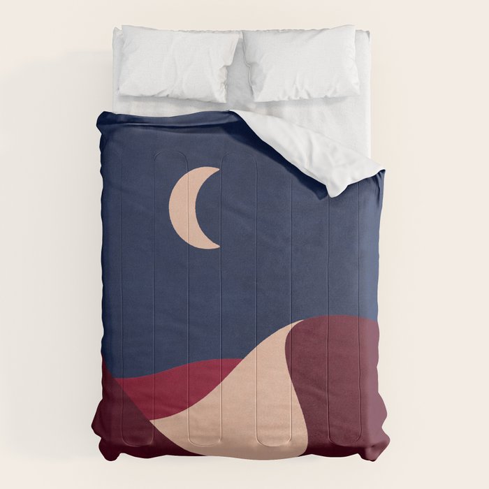LANDSHAPES - Desert - night Comforter Gallery Image 1