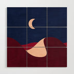 LANDSHAPES - Desert - night Wood Wall Art Gallery Image 1