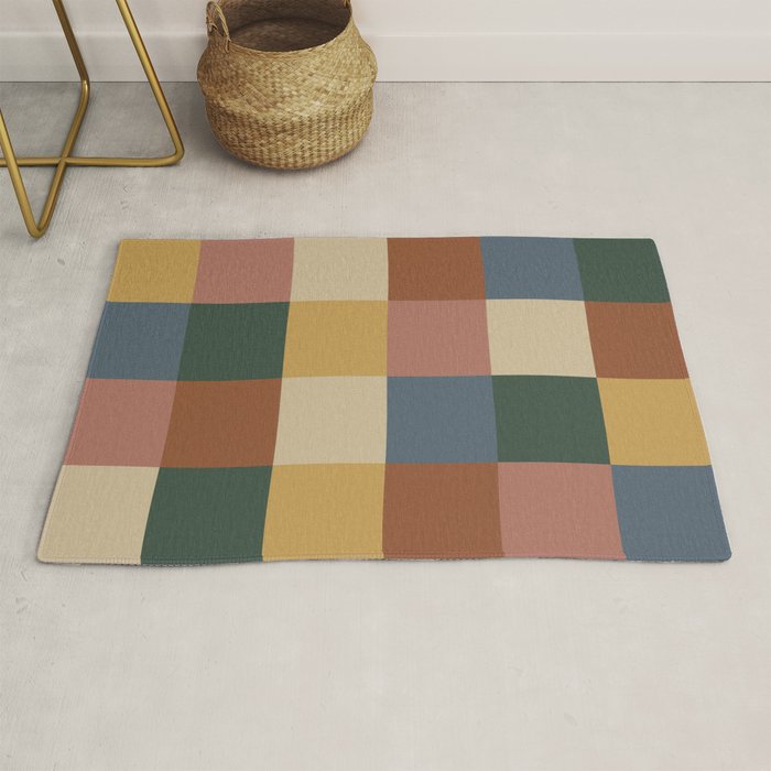 Bold Retro Checks Pattern - Large XI Rug Gallery Image 1