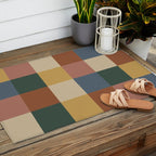 Bold Retro Checks Pattern - Large XI Outdoor Rug Gallery Image 2