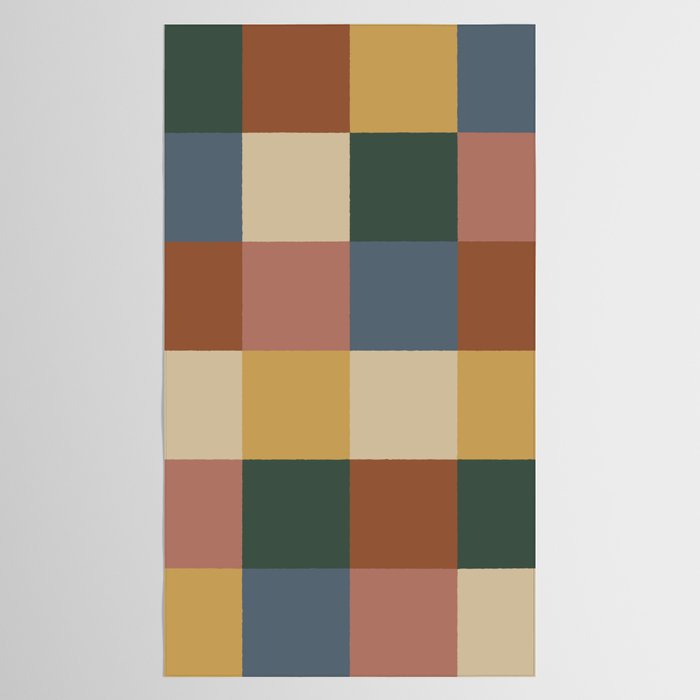 Bold Retro Checks Pattern - Large XI Tablecloth Gallery Image 2