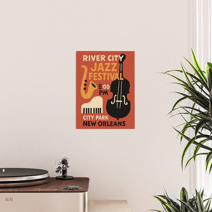 River City Jazz Festival Retro Poster Poster Gallery Image 2