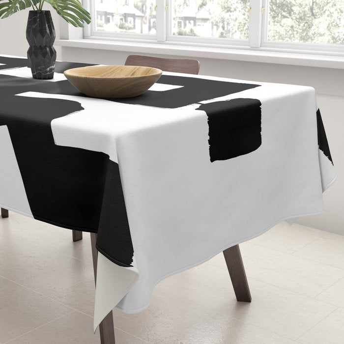 Black Signature White Background Tablecloth Gallery Image 3