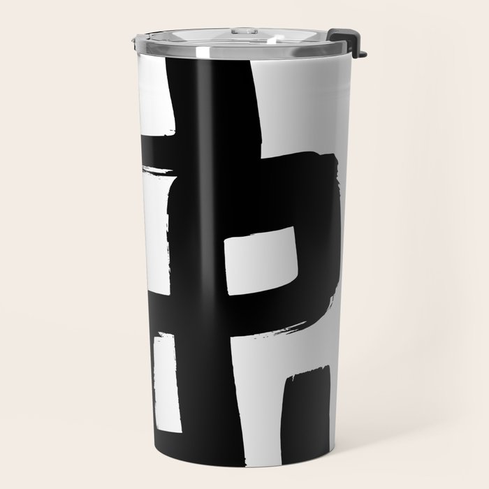 Black Signature White Background Travel Mug Gallery Image 2