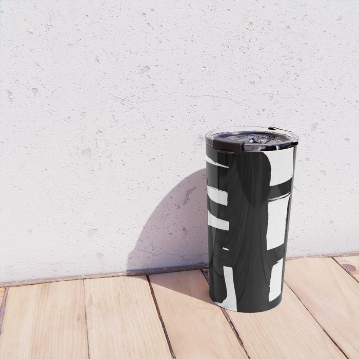 Black Signature White Background Travel Mug Gallery Image 4