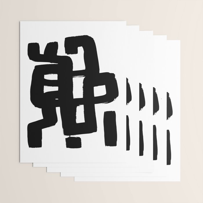 Black Signature White Background Wrapping Paper Gallery Image 3