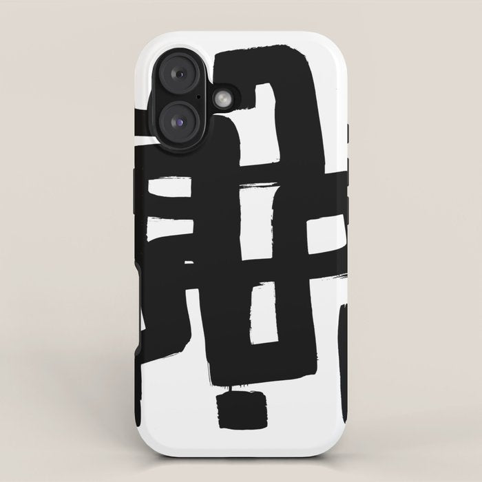 Black Signature White Background iPhone Case Gallery Image 1