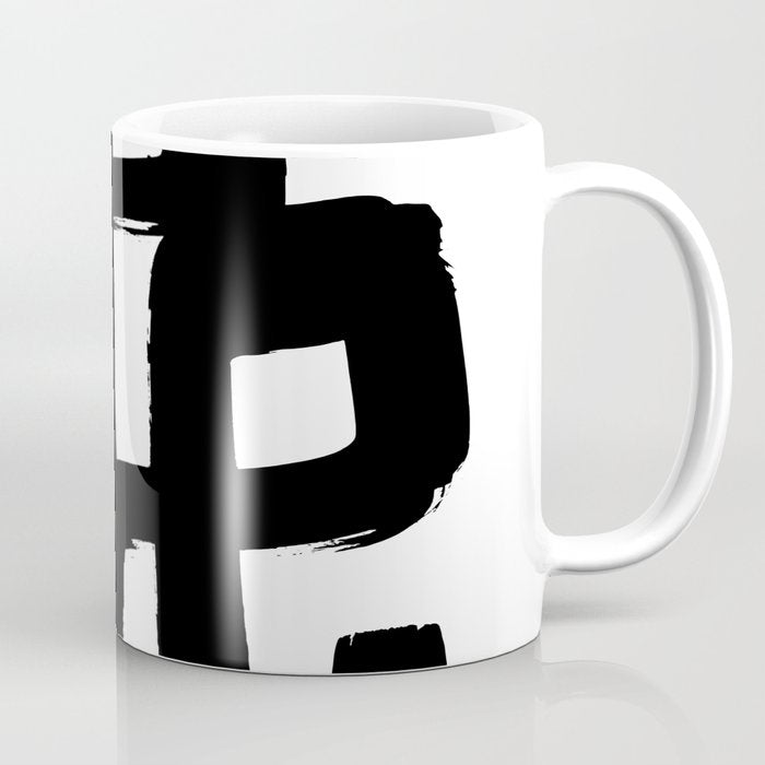 Black Signature White Background Coffee Mug Gallery Image 1