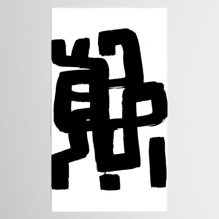 Black Signature White Background Tablecloth Gallery Image 2