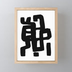 Black Signature White Background Mini Art Print Gallery Image 1