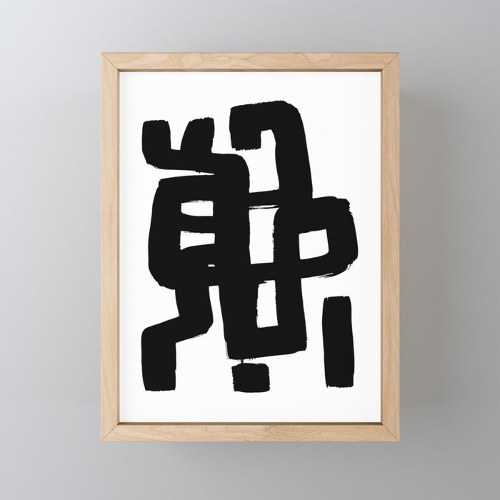 Black Signature White Background Mini Art Print Gallery Image 1