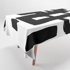 Black Signature White Background Tablecloth Gallery Image 1
