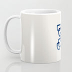 EnShape by Ejaaz Haniff 'Navy Nesting Ovals' Mid Century Modern Minimal Minimalist Watercolor Abstract Funky Fun Style Coffee Mug Gallery Image 3