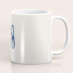 EnShape by Ejaaz Haniff 'Navy Nesting Ovals' Mid Century Modern Minimal Minimalist Watercolor Abstract Funky Fun Style Coffee Mug Gallery Image 1