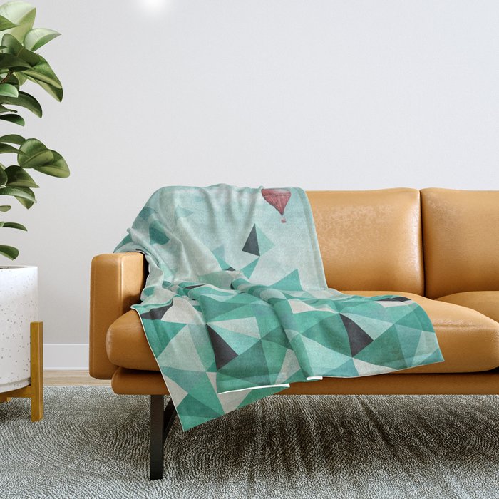 Emerald City (Blue Sky Version) Throw Blanket Gallery Image 1