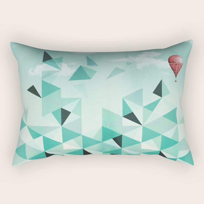 Emerald City (Blue Sky Version) Rectangular Pillow Gallery Image 2