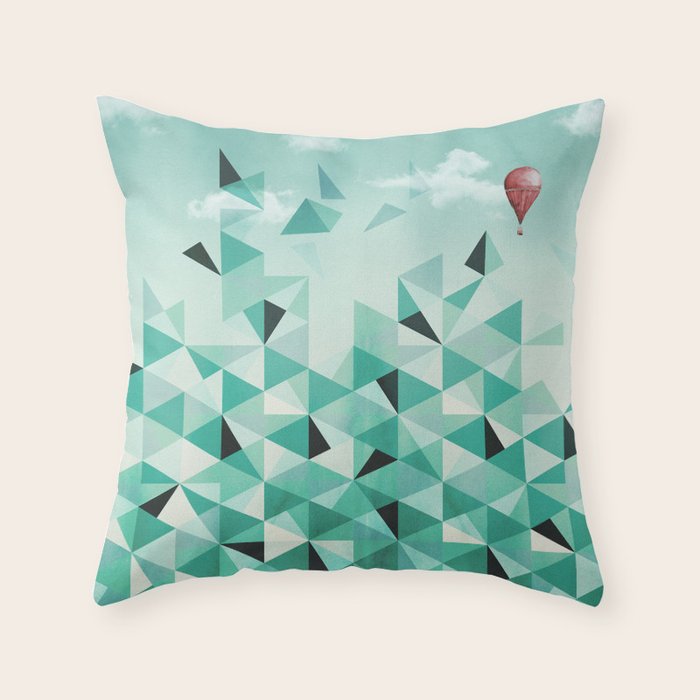 Emerald City (Blue Sky Version) Throw Pillow Gallery Image 6