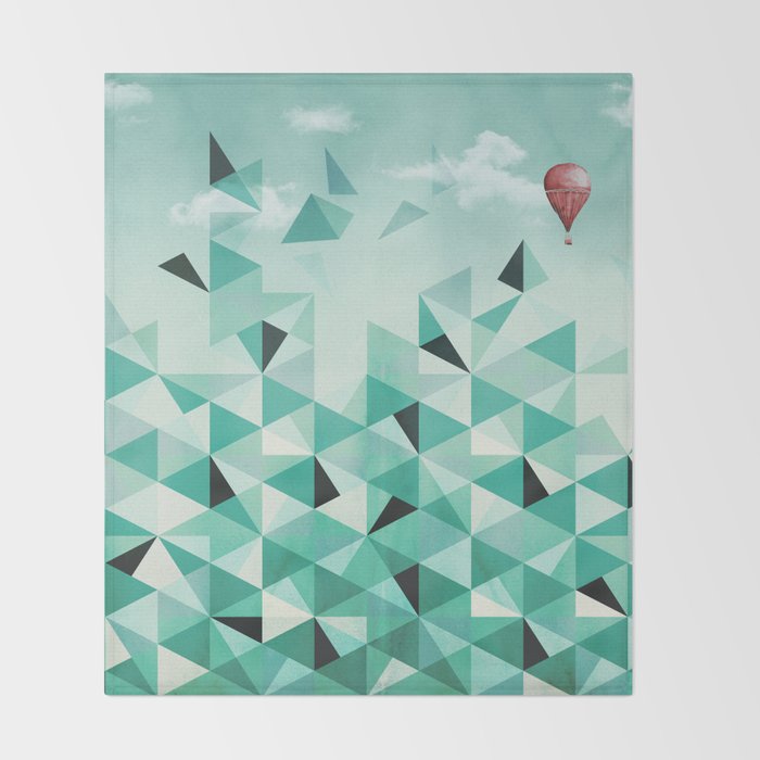 Emerald City (Blue Sky Version) Throw Blanket Gallery Image 2