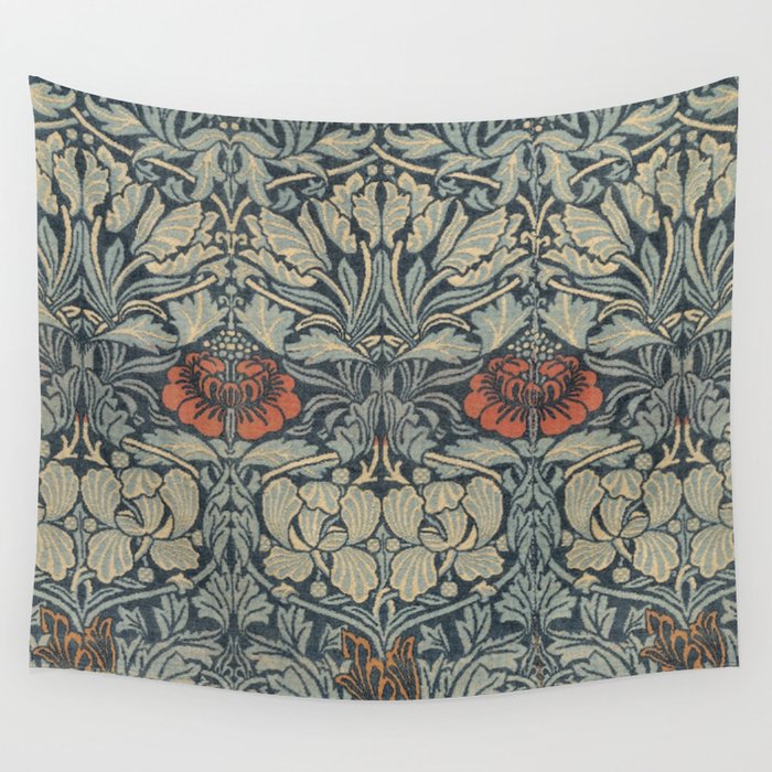 Vintage William Morris Tulip and Rose Wall Tapestry Gallery Image 4