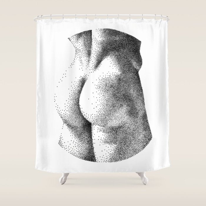 Peachy 2 NOODDOOD Shower Curtain Gallery Image 1