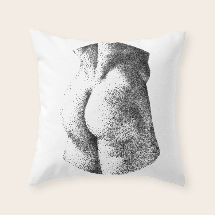 Peachy 2 NOODDOOD Throw Pillow Gallery Image 6