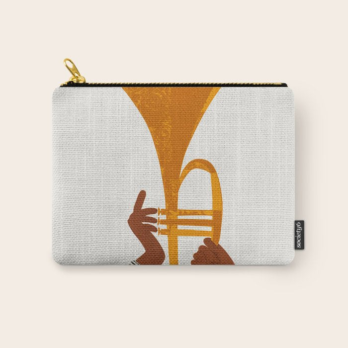 New Orleans Jazz Trumpet Player Vintage Art Carry All Pouch Gallery Image 1