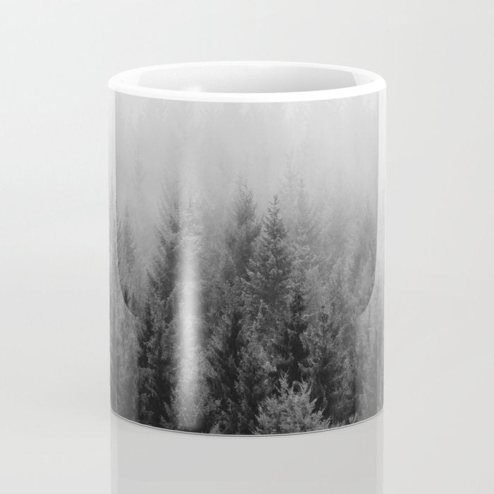 Forest, Black and White Coffee Mug Gallery Image 4