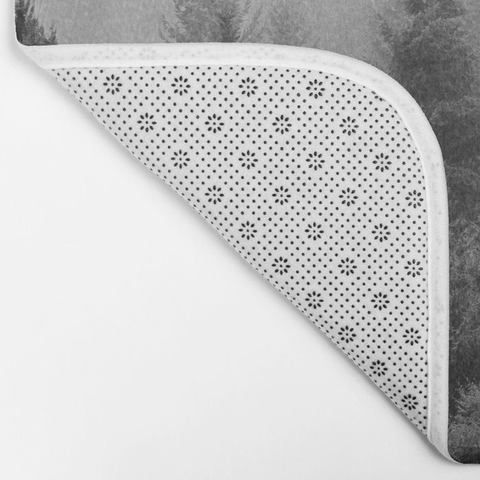 Forest, Black and White Bath Mat Gallery Image 2