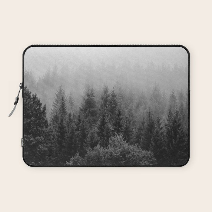 Forest, Black and White Laptop Sleeve Gallery Image 1