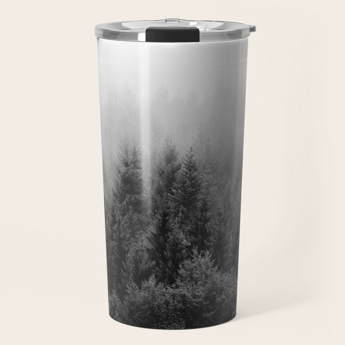Forest, Black and White Travel Mug Gallery Image 1