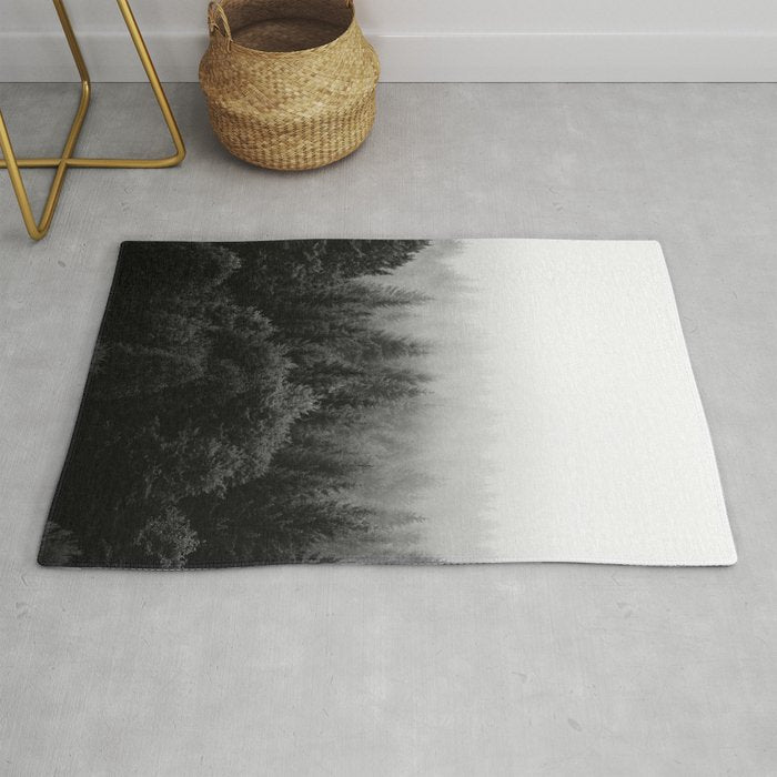 Forest, Black and White Rug Gallery Image 1