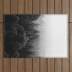Forest, Black and White Outdoor Rug Gallery Image 1