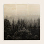 Forest, Black and White Wood Wall Art Gallery Image 1