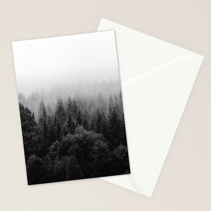 Forest, Black and White Stationery Card Gallery Image 2
