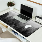 Forest, Black and White Desk Mat Gallery Image 2