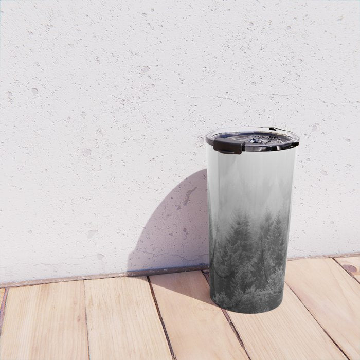 Forest, Black and White Travel Mug Gallery Image 4