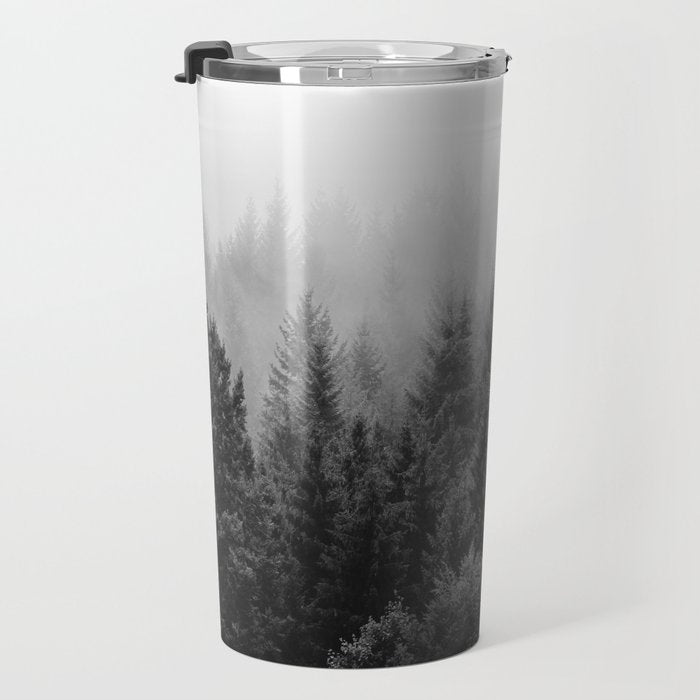 Forest, Black and White Travel Mug Gallery Image 3