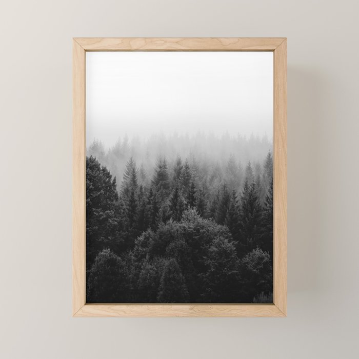 Forest, Black and White Mini Art Print Gallery Image 1