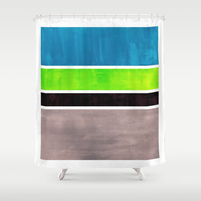 Lime Turquoise Coldfield Shower Curtain Gallery Image 1