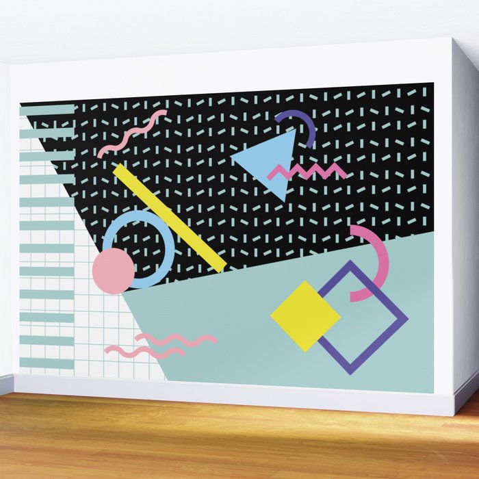Memphis Pattern 6 - 80s - 90s - Retro Wall Mural Gallery Image 2