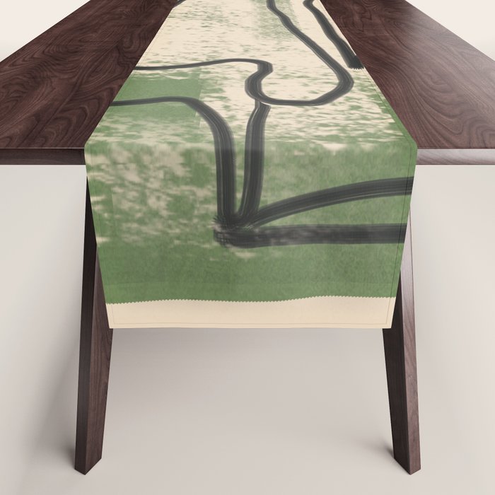 Minimal Face Impression 1 Table Runner Gallery Image 1