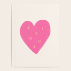 Heart Bisous - Pink Love French Typography Poster Gallery Image 4