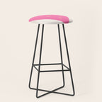 Heart Bisous - Pink Love French Typography Stool Gallery Image 1